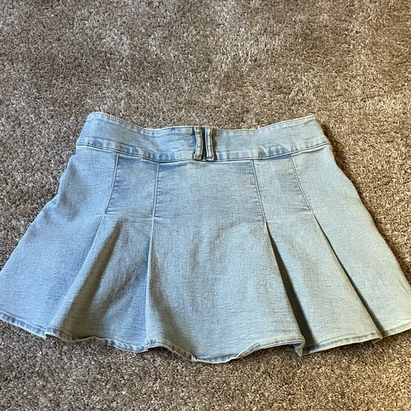 Denim Mini Skirt with Gold Buttons - Picture 2 of 2